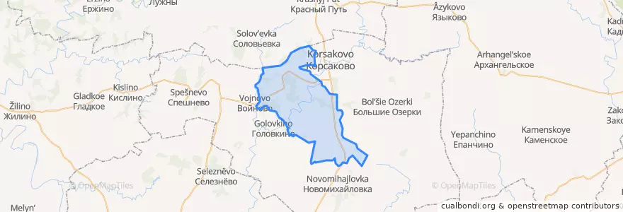 Mapa de ubicacion de Парамоновское сельское поселение.
