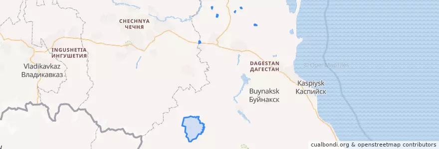 Mapa de ubicacion de Ахвахский район.