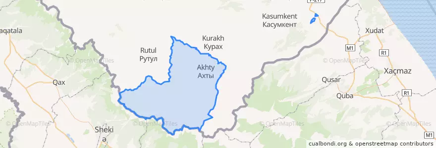 Mapa de ubicacion de Rajon Achty.