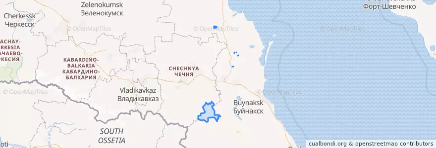 Mapa de ubicacion de Ботлихский район.