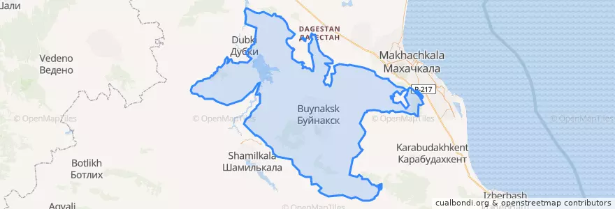 Mapa de ubicacion de District Boejnakski.