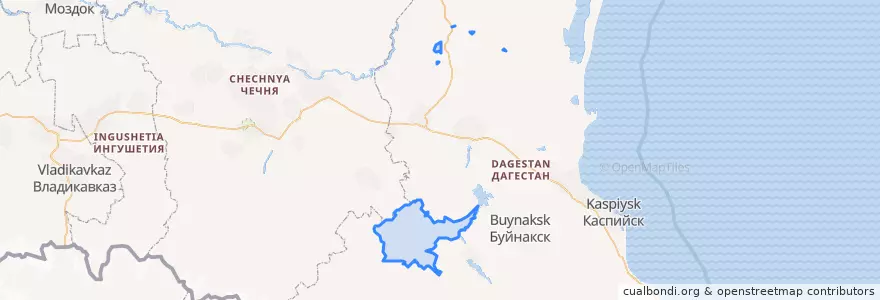 Mapa de ubicacion de Гумбетовский район.