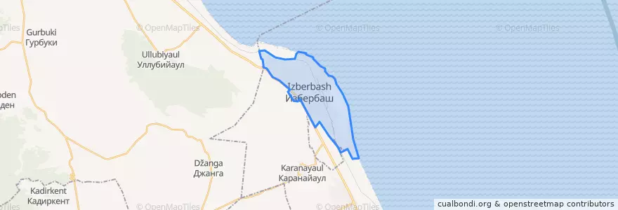 Mapa de ubicacion de городской округ Избербаш.