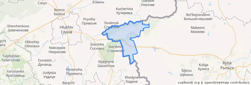 Mapa de ubicacion de Козинский сельсовет.