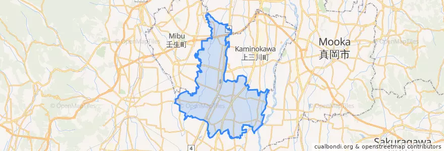 Mapa de ubicacion de Shimotsuke.