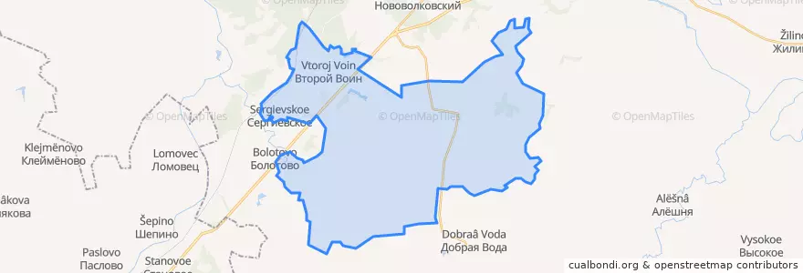 Mapa de ubicacion de Воинское сельское поселение.