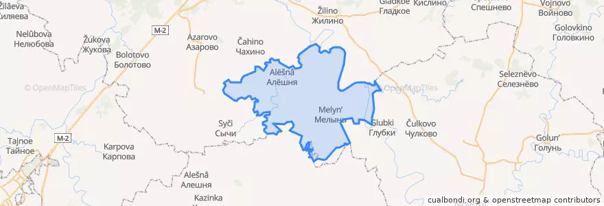 Mapa de ubicacion de Высокинское сельское поселение.