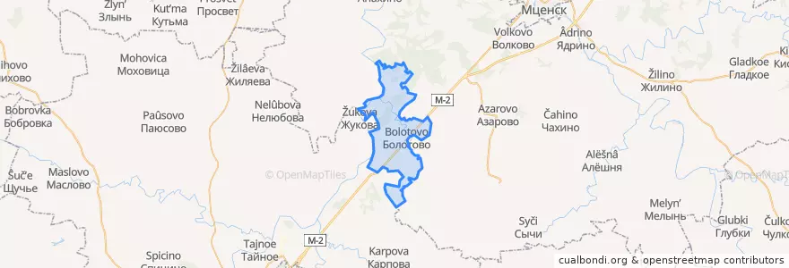Mapa de ubicacion de Отрадинское сельское поселение.