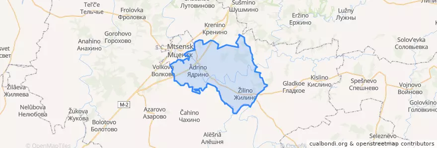 Mapa de ubicacion de Подберёзовское сельское поселение.