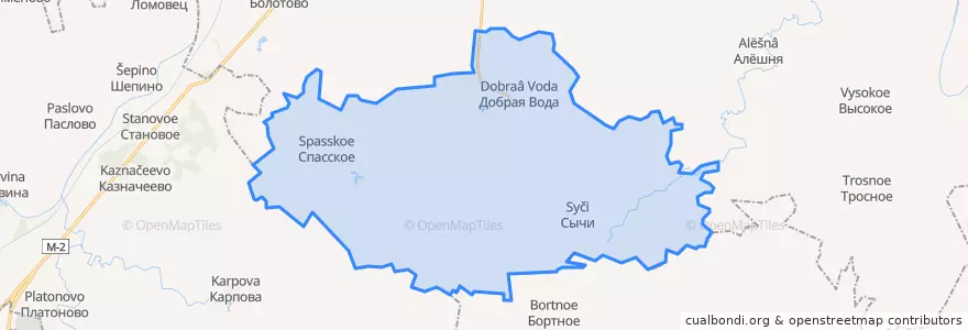 Mapa de ubicacion de Протасовское сельское поселение.