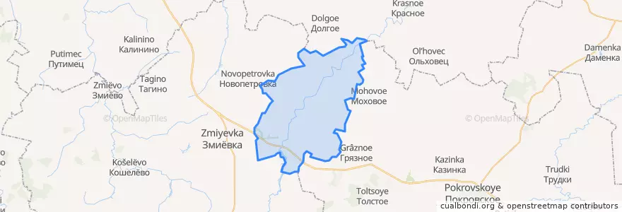 Mapa de ubicacion de Богодуховское сельское поселение.