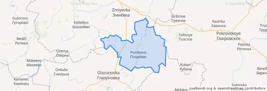 Mapa de ubicacion de Красноармейское сельское поселение.
