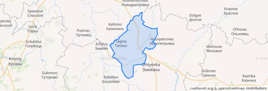 Mapa de ubicacion de Яковлевское сельское поселение.