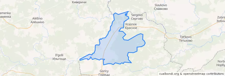 Mapa de ubicacion de Быковское сельское поселение.