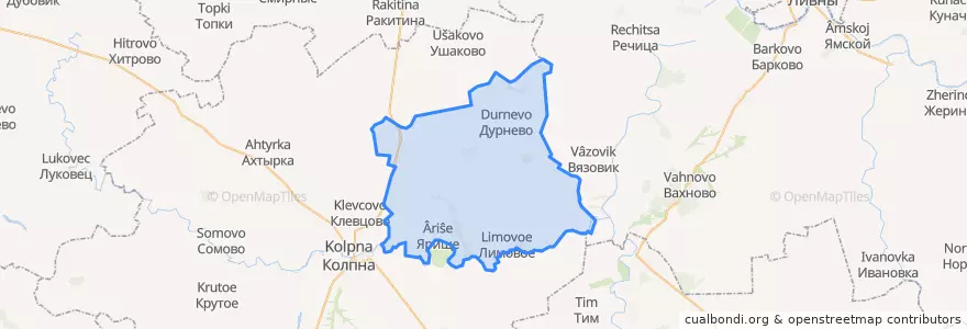 Mapa de ubicacion de Ярищенское сельское поселение.