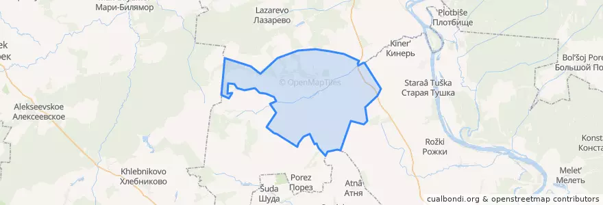 Mapa de ubicacion de Аджимское сельское поселение.
