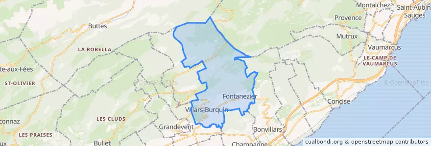 Mapa de ubicacion de Tévenon.