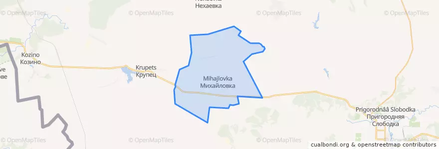 Mapa de ubicacion de Михайловский сельсовет.
