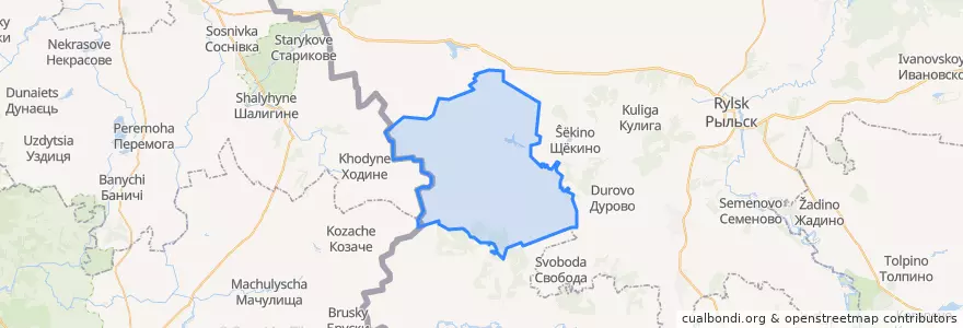 Mapa de ubicacion de Студенокский сельсовет.