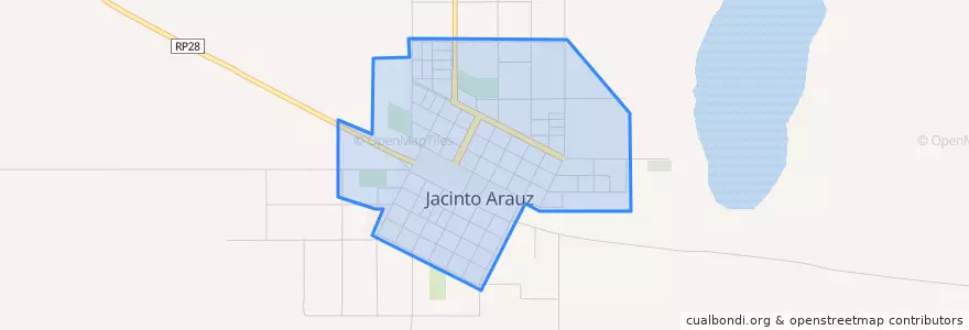 Mapa de ubicacion de Jacinto Arauz.