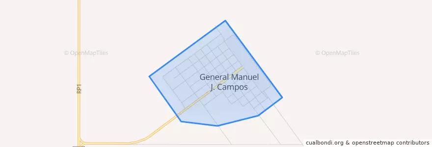 Mapa de ubicacion de General Manuel J. Campos.