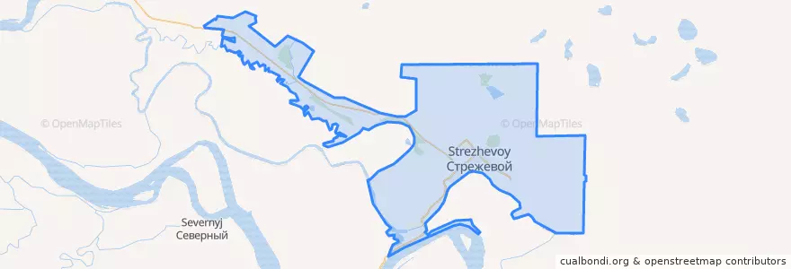 Mapa de ubicacion de городской округ Стрежевой.