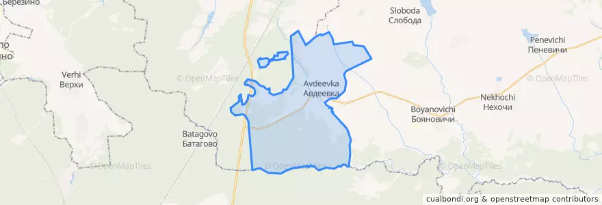 Mapa de ubicacion de сельское поселение Деревня Авдеевка.