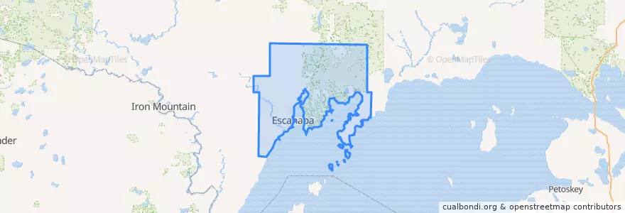 Mapa de ubicacion de Delta County.