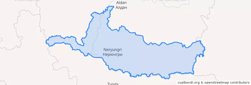 Mapa de ubicacion de Нерюнгринский улус.