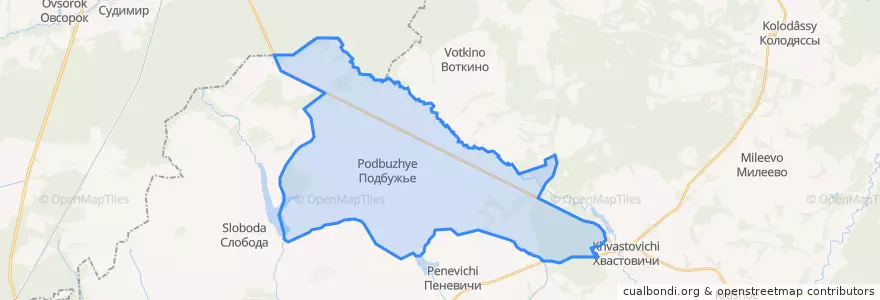 Mapa de ubicacion de сельское поселение Село Подбужье.