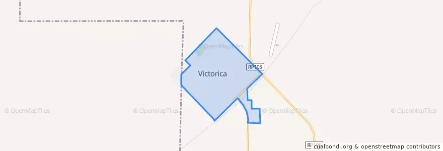 Mapa de ubicacion de Victorica.