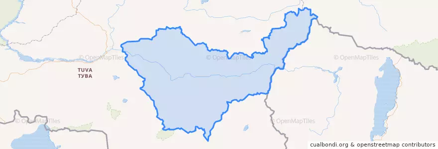 Mapa de ubicacion de Каа-Хемский кожуун.