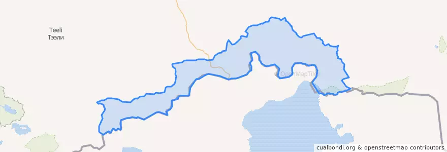 Mapa de ubicacion de Овюрский кожуун.