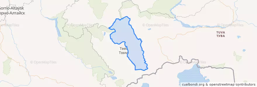 Mapa de ubicacion de Барун-Хемчикский кожуун.