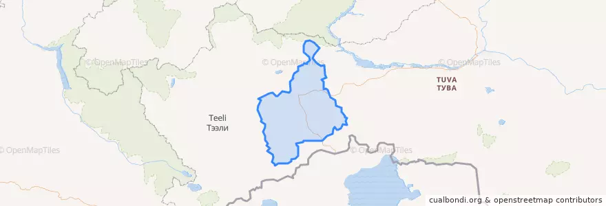 Mapa de ubicacion de Дзун-Хемчикский кожуун.