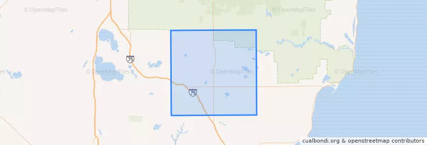 Mapa de ubicacion de Ogemaw County.