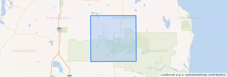 Mapa de ubicacion de Oscoda County.