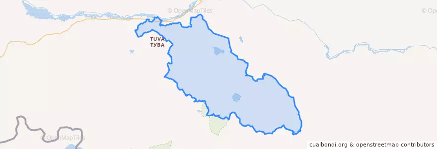 Mapa de ubicacion de Тандинский кожуун.
