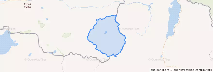 Mapa de ubicacion de Тере-Хольский кожуун.