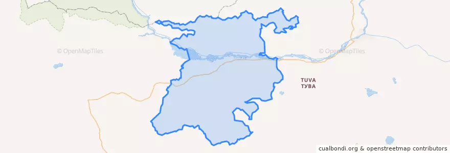 Mapa de ubicacion de Улуг-Хемский кожуун.