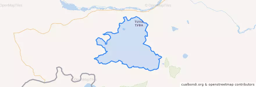 Mapa de ubicacion de Чеди-Хольский кожуун.