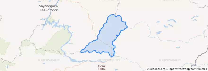 Mapa de ubicacion de Пий-Хемский кожуун.