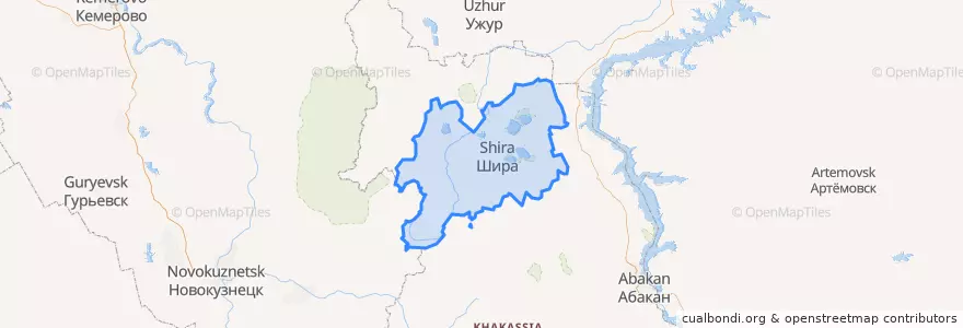 Mapa de ubicacion de Ширинский район.