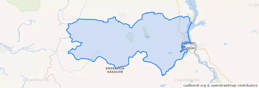 Mapa de ubicacion de Усть-Абаканский район.