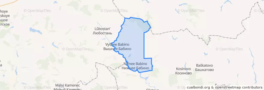 Mapa de ubicacion de Бабинский сельсовет.