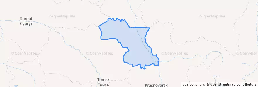 Mapa de ubicacion de Енисейский район.
