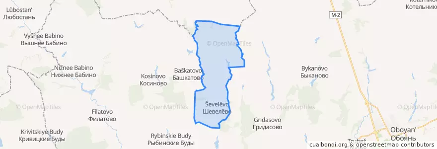 Mapa de ubicacion de Шевелевский сельсовет.