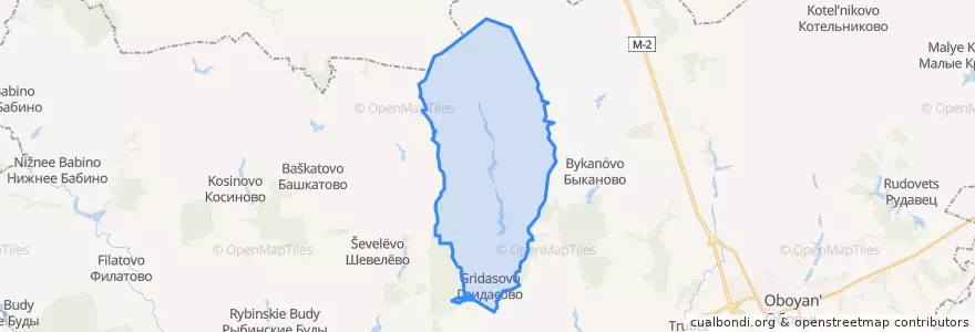 Mapa de ubicacion de Гридасовский сельсовет.