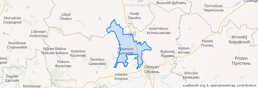 Mapa de ubicacion de Быкановский сельсовет.