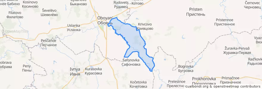 Mapa de ubicacion de Зоринский сельсовет.